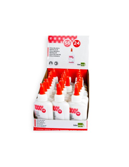 Pegamento cola blanca lavable liderpapel bote de 56 ml Pegamento cola blanca lavable liderpapel bote de 56 ml