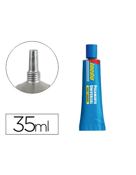 Pegamento imedio universal transparente banda azul 35 ml unidad