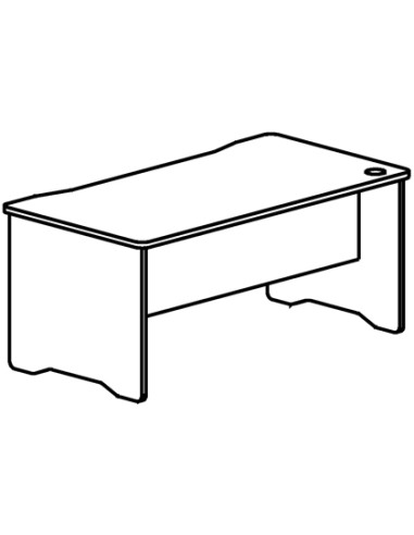 Mesa oficina rocada serie work 200x80 acabado aa01 haya haya