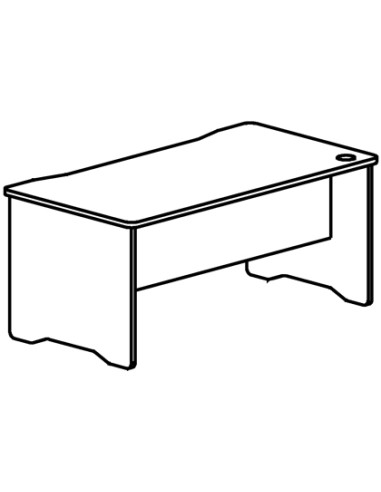 Mesa oficina rocada serie work 140x80 acabado aa01 haya haya