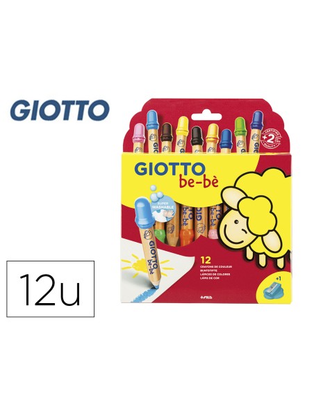 Lapices de colores giotto super bebe caja de 12 lapices colores surtidos sacapuntas