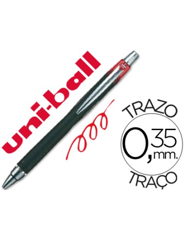 Boligrafo uni ball jetstream sxn 210 retractil tinta hibrida color rojo