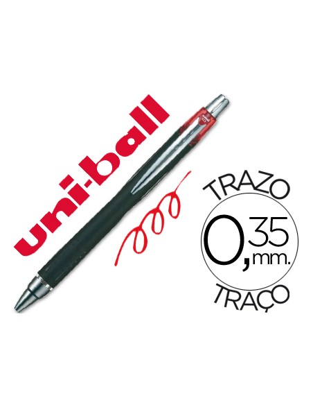 Boligrafo uni ball jetstream sxn 210 retractil tinta hibrida color rojo