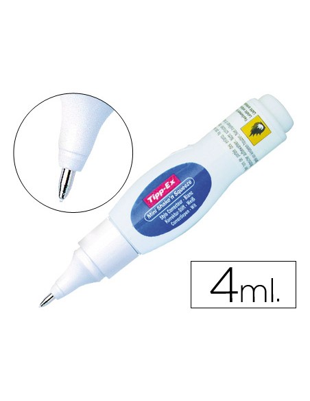 Corrector tipp ex lapiz shake n squeeze mini con punta metalica 4 ml