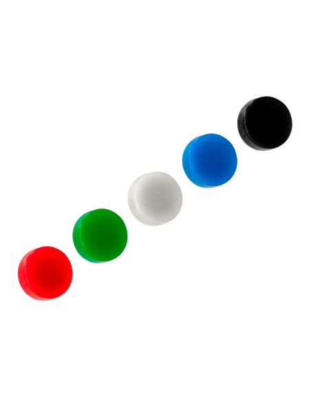 Iman para sujecion q connect ideal para pizarras magneticas35 mm colores surtidos caja de 10 unidades