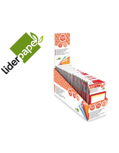 Etiquetas liderpapel expositor de 250 sobres de 10 h 2 h obsequio