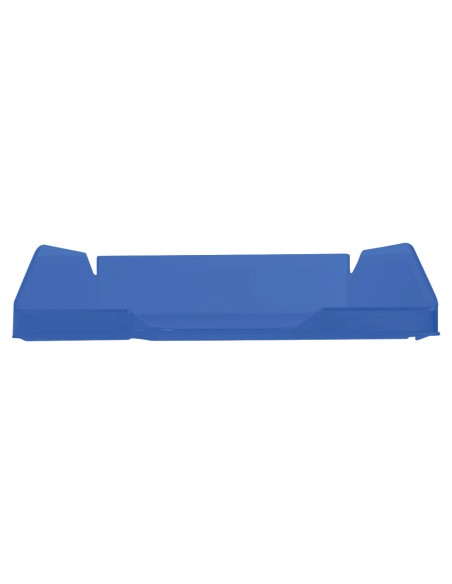 Bandeja sobremesa plastico q connect azul transparente 240x70x340 mm