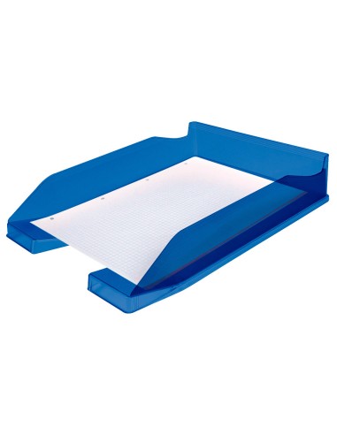 Bandeja sobremesa plastico q connect azul transparente 240x70x340 mm