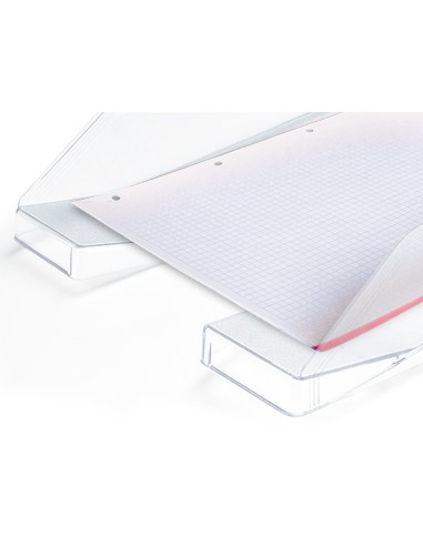 Bandeja sobremesa plastico q connect transparente 240x70x340 mm