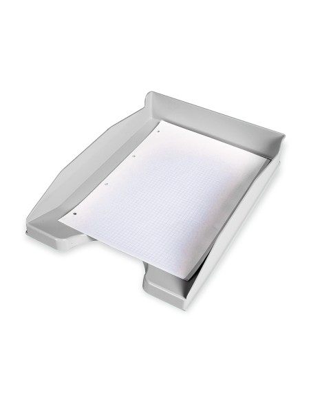 Bandeja sobremesa plastico q connect gris opaco 240x70x340 mm