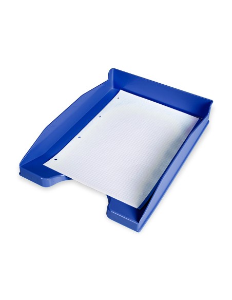 Bandeja sobremesa plastico q connect azul opaco 240x70x340 mm