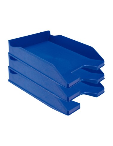 Bandeja sobremesa plastico q connect azul opaco 240x70x340 mm