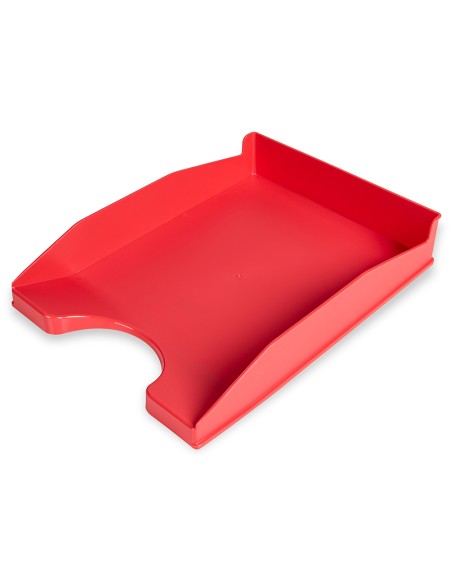 Bandeja sobremesa plastico q connect rojo opaco 240x70x340 mm