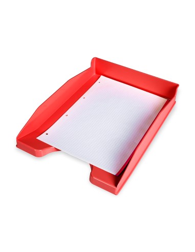 Bandeja sobremesa plastico q connect rojo opaco 240x70x340 mm