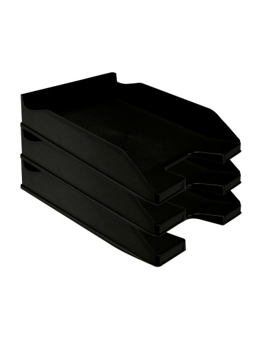 Bandeja sobremesa plastico q connect negro opaco 100 reciclado 240x70x340 mm