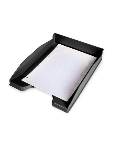 Bandeja sobremesa plastico q connect negro opaco 100 reciclado 240x70x340 mm