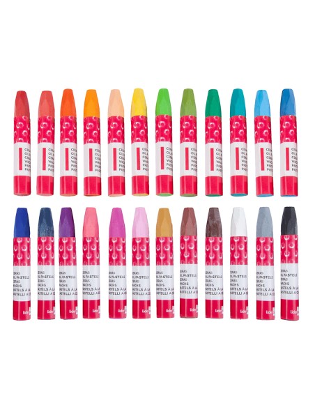 Lapices cera blanda liderpapel caja de 24 unidades colores surtidos