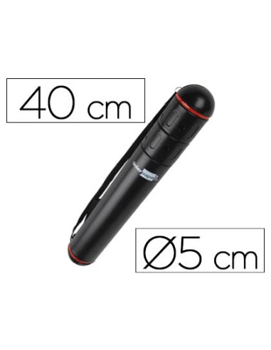 Portaplanos plastico liderpapel diametro 5 x 40 cm no extensible negro