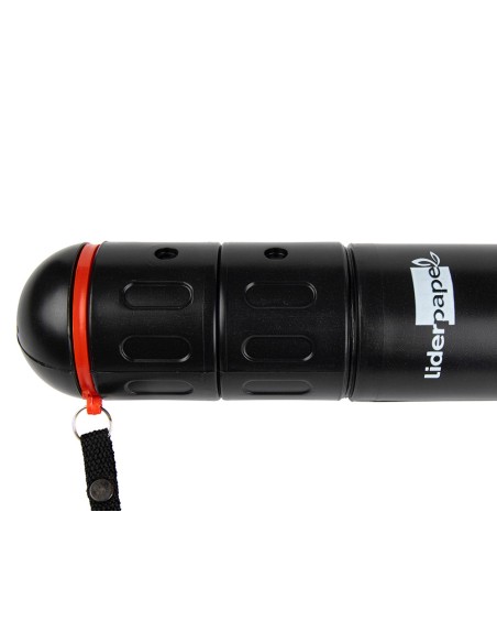 Portaplanos plastico liderpapel diametro 5 x 40 cm no extensible negro