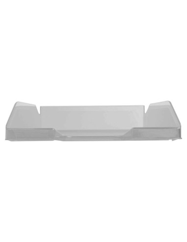 Bandeja sobremesa plastico q connect gris oscuro transparente 240x70x340 mm