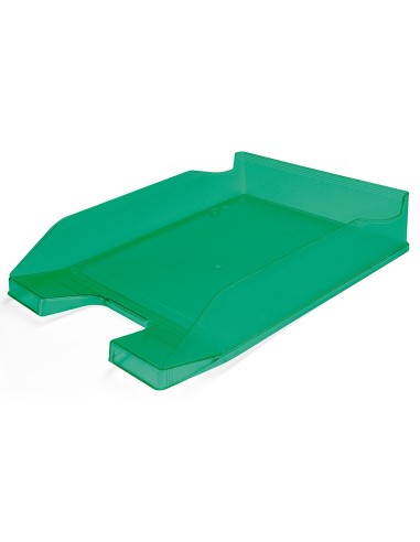Bandeja sobremesa plastico q connect verde transparente 240x70x340 mm