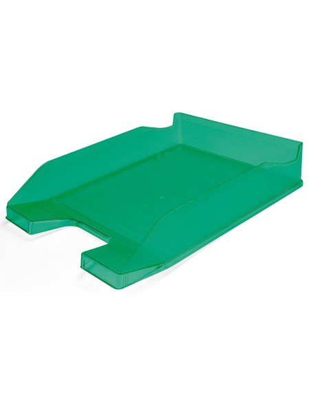 Bandeja sobremesa plastico q connect verde transparente 240x70x340 mm