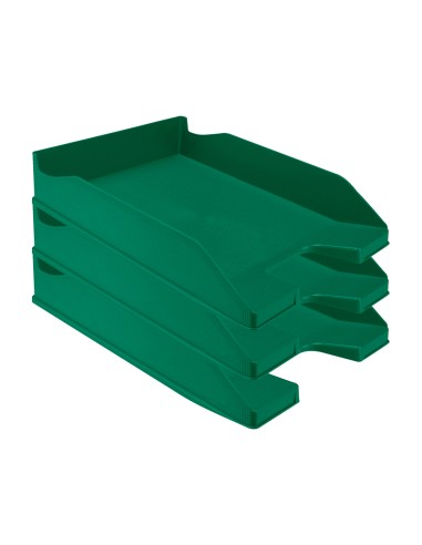 Bandeja sobremesa plastico q connect verde opaco 240x70x340 mm
