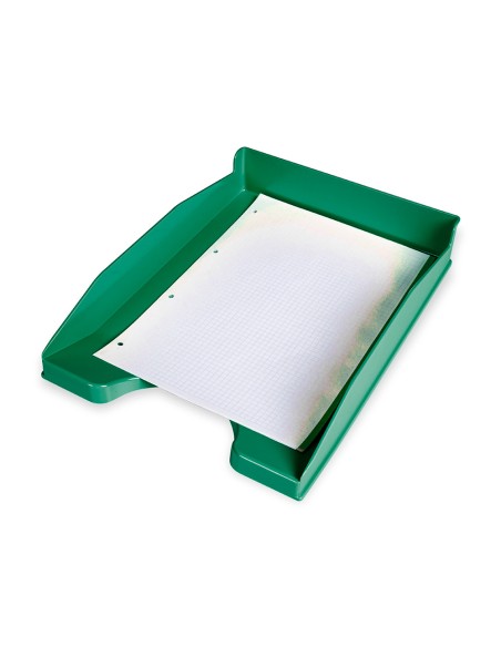 Bandeja sobremesa plastico q connect verde opaco 240x70x340 mm