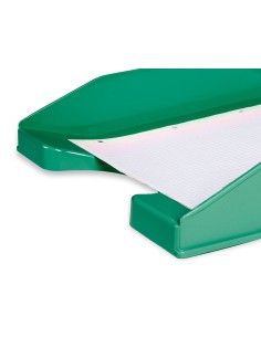 Bandeja sobremesa plastico q connect verde opaco 240x70x340 mm