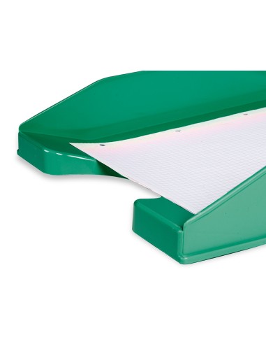 Bandeja sobremesa plastico q connect verde opaco 240x70x340 mm