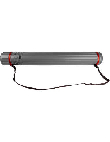 Portaplanos plastico liderpapel diametro 9 cm extensible hasta 125 cm gris