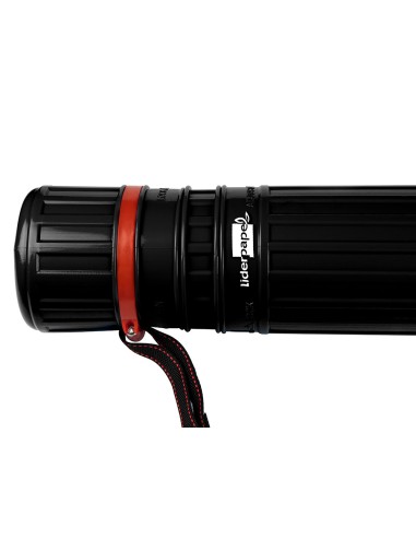 Portaplanos plastico liderpapel diametro 9 cm extensible hasta 125 cm negro