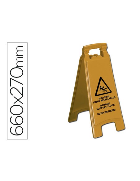 Cartel plastico q connect senalizacion suelo resbaladizo