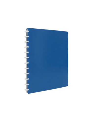 Carpeta liderpapel din a4 con 20 fundas intercambiables color azul