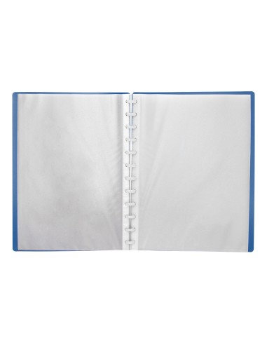 Carpeta liderpapel din a4 con 20 fundas intercambiables color azul
