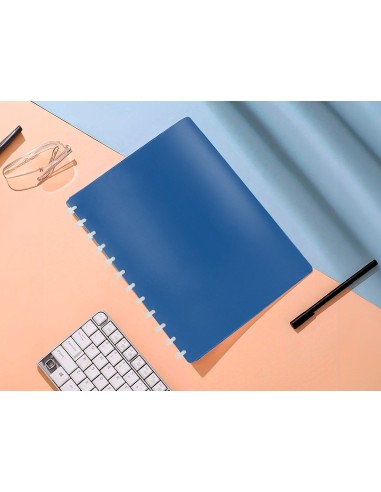 Carpeta liderpapel din a4 con 20 fundas intercambiables color azul