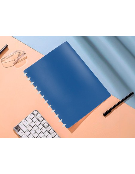 Carpeta liderpapel din a4 con 20 fundas intercambiables color azul