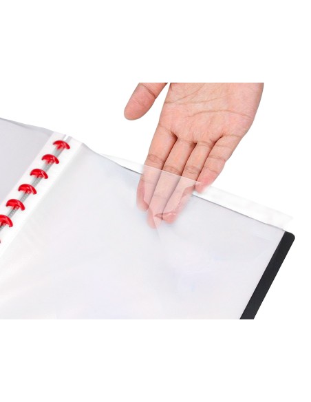 Carpeta liderpapel din a4 con 20 fundas intercambiables color negro