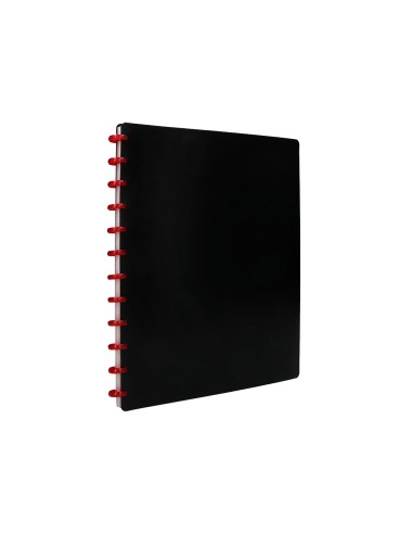 Carpeta liderpapel din a4 con 20 fundas intercambiables color negro