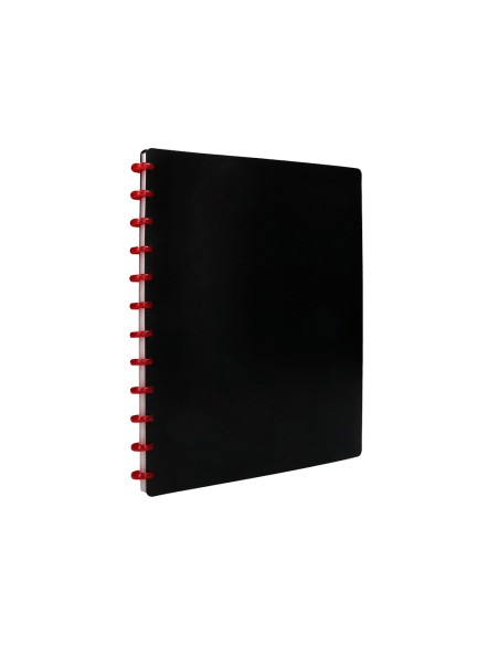 Carpeta liderpapel din a4 con 20 fundas intercambiables color negro