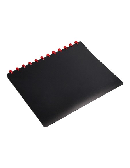 Carpeta liderpapel din a4 con 20 fundas intercambiables color negro