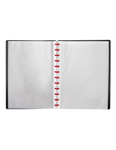 Carpeta liderpapel din a4 con 20 fundas intercambiables color negro