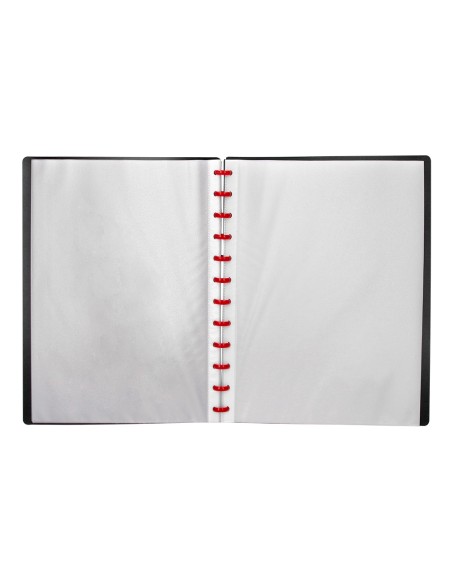 Carpeta liderpapel din a4 con 20 fundas intercambiables color negro