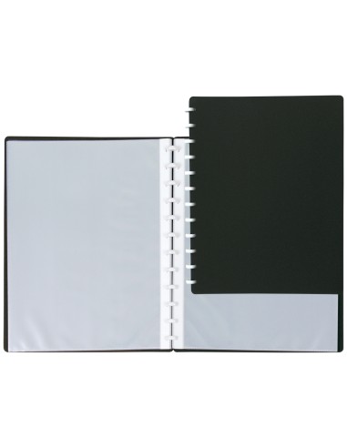 Carpeta liderpapel din a4 con 20 fundas intercambiables color negro