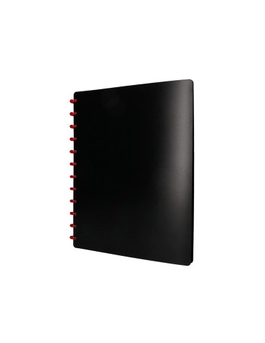 Carpeta liderpapel din a4 con 20 fundas intercambiables color negro