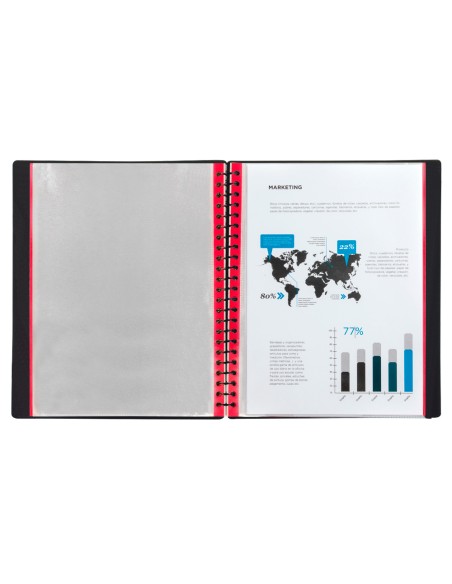 Recambio funda liderpapel intercambiables din a4 bordes surtidos bolsa de 10 unidades