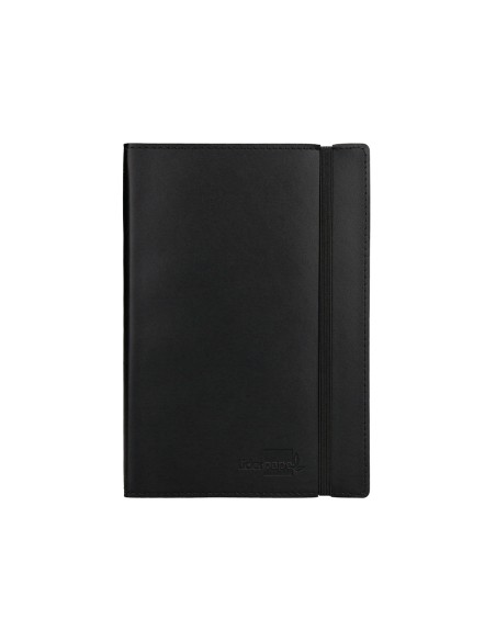 Libreta liderpapel simil piel a5 120 hojas 70g m2 cuadro 4mm sin margen negro Libreta liderpapel simil piel a5 120 hojas 70g m2 cuadro 4mm sin margen negro