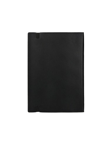 Libreta liderpapel simil piel a5 120 hojas 70g m2 cuadro 4mm sin margen negro