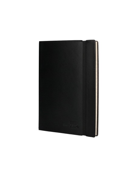 Libreta liderpapel simil piel a5 120 hojas 70g m2 cuadro 4mm sin margen negro Libreta liderpapel simil piel a5 120 hojas 70g m2 cuadro 4mm sin margen negro