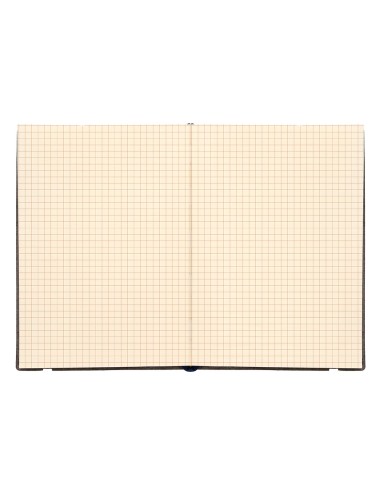 Libreta liderpapel simil piel a5 120 hojas 70g m2 cuadro 4mm sin margen negro